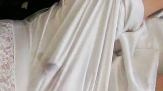 White nylon glide jerk jizz