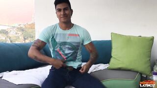 Mexican Fellow Erick Jacking Off (Uncircumcised Stiffy)