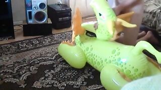 Green dragon inflatable plaything penetrating ejaculation