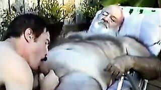 Wooly Granddad Gets Bj'ed Off By Young Fellow