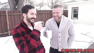 Neighbors secret rectal pummeling with Tucker, Brian and Myott (Lil' Bit, Brian Bonds)