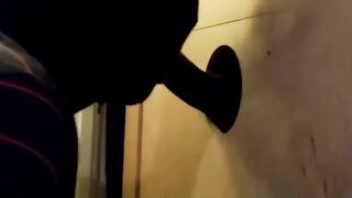 BBC getting sucked at homemade glory hole with CIM