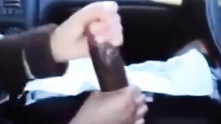 BBC gets a handjob in the car