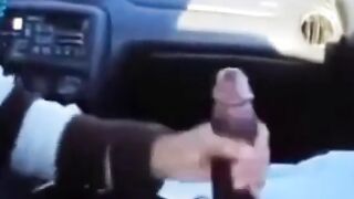 BBC gets a handjob in the car