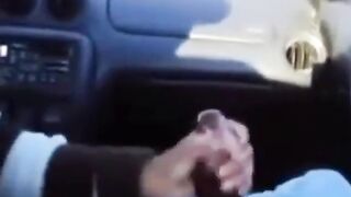 BBC gets a handjob in the car