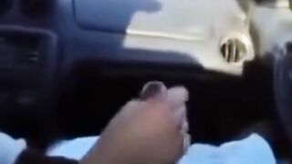 BBC gets a handjob in the car