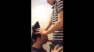 University Bathroom Face Fucking and Cum Swallowing 23