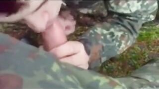 Str8 German soldiers first time swallow cum 23