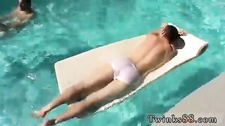 Homo Magnificent Uncircumcised Guys Nude Very First Time Mike And Zack Have Fun In The Pool In Their White Boxers