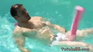 Homo Magnificent Uncircumcised Guys Nude Very First Time Mike And Zack Have Fun In The Pool In Their White Boxers