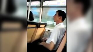 Caught Fapping Off In The Bus