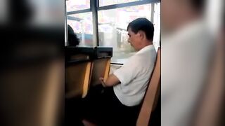 Caught Fapping Off In The Bus