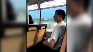 Caught Fapping Off In The Bus