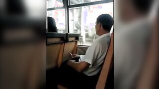 Caught Fapping Off In The Bus