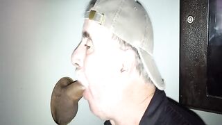 GLORYHOLE AND UNDERSTALL LOLLIPOP DEEP THROATING FAGGOT!