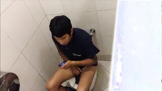 Str8 Spy Boy In Public Wc