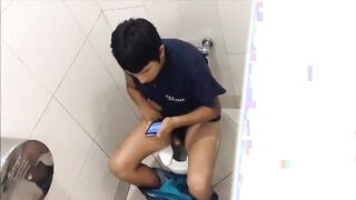 Str8 Spy Boy In Public Wc