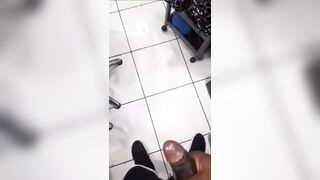 Gay-For-Pay black tricked into masturbating off by Periscope in barbershop