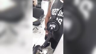 Gay-For-Pay black tricked into masturbating off by Periscope in barbershop