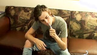 Slender Ayden likes masturbation after rimming his ass