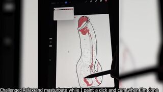 Painting a manmeat from a shaft coloring book