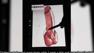 Painting a manmeat from a shaft coloring book