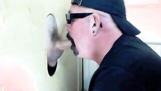 Hot fan getting the best suck of his life in this gloryhole