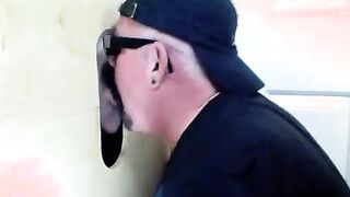 Hot fan getting the best suck of his life in this gloryhole