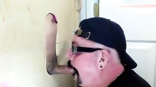 Hot fan getting the best suck of his life in this gloryhole