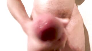 Huge hard-on stud facial cumshot onanism