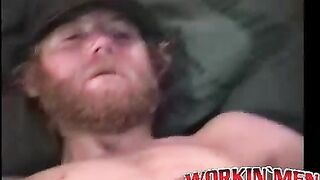 Dirty old bum Lee Bond masturbates for money on a bed