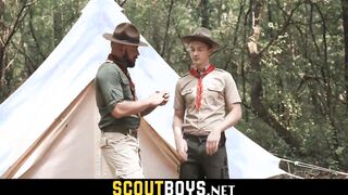 Phat salami teenager romps little dude's vulnerable pink pucker moist in tent-SCOUTBOYS.NET