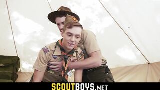 Phat salami teenager romps little dude's vulnerable pink pucker moist in tent-SCOUTBOYS.NET