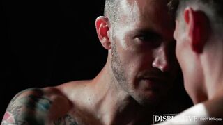 Boxer Christian Wilde drills jock Troy Accola in gym locker room