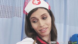 Fetish TS nurse Korra Del Rio fucked in her sweet uniform