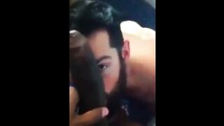 Perfect sucking of huge black cock