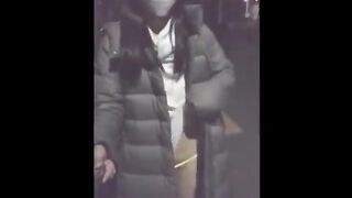 Sexy Asian CD cums in public 12