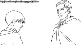 Erwin tears up Levi's donk after they both confess that they love each other