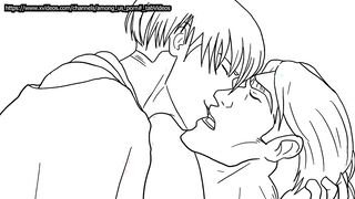 Erwin tears up Levi's donk after they both confess that they love each other