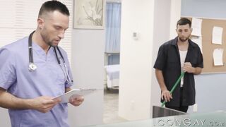 Janitor Argos Santini fucks doctor Colby Tucker in hospital