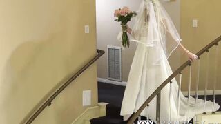 Delectable Aubrey Kate shows what TS brides do after wedding