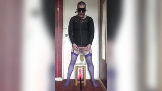 ambidextrous crossdresser gulping urinate while getting buttfucked at the same time