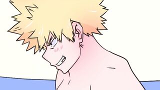 Bakugo pulverizes Deku without a condom and makes him pray for more