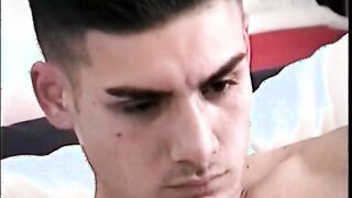 Straight stud sucked and tugged until he cums hard