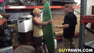 Pawn brokers pounding surfers sweet ass in the back room