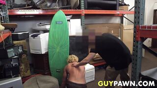 Pawn brokers pounding surfers sweet ass in the back room