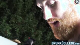 Young gay ass fucked outdoor by pierced dick ginger twink