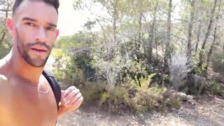 Super Hot boy doing Bare hiking and Public onanism