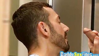 Hard Ripped dad humped by young gayboy guy