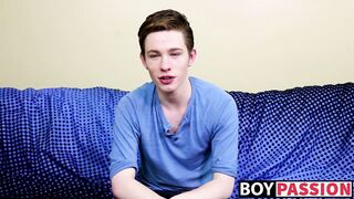 Adorable twink guy Nico Michaelson gets horny and wanks it